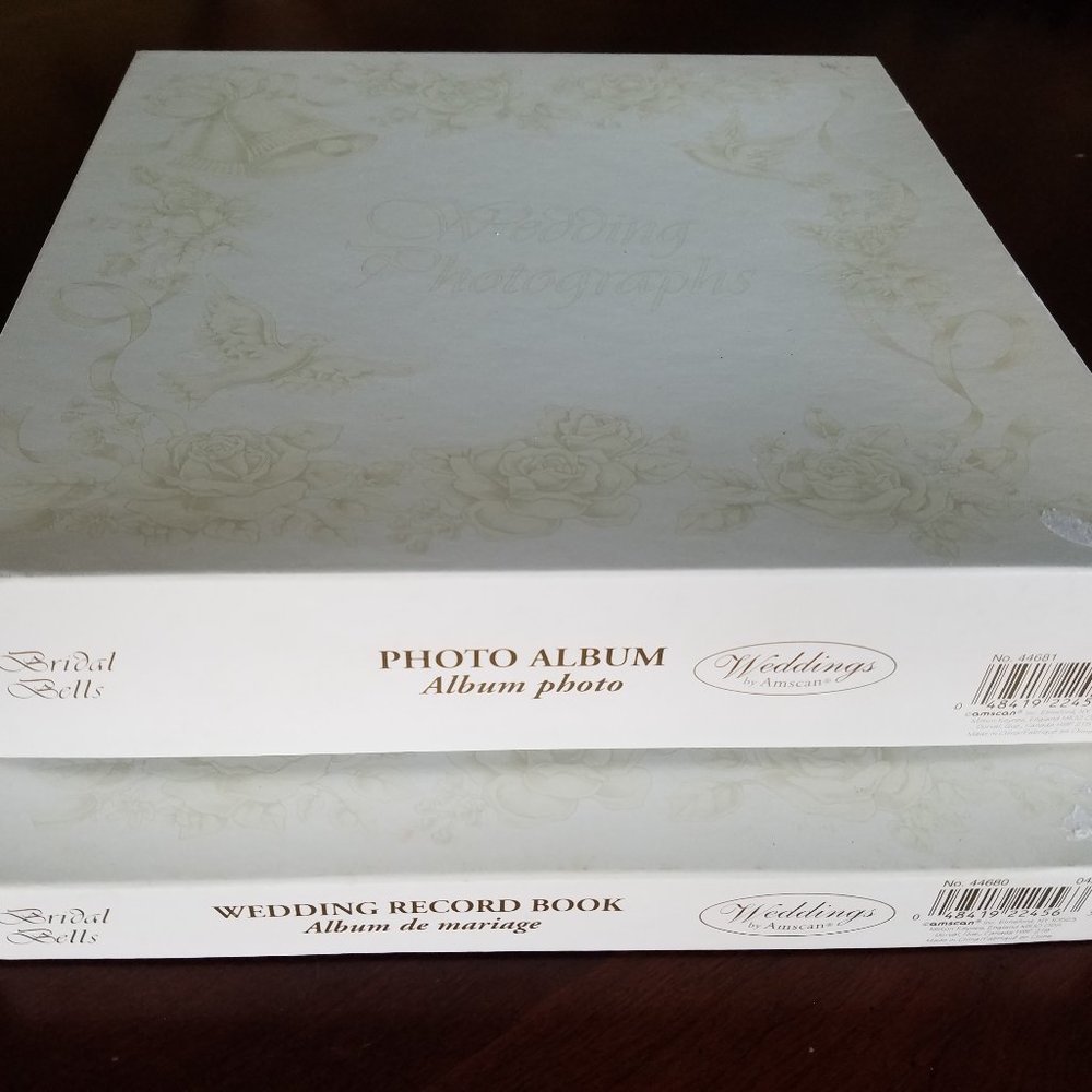 Weddings by Amscan Bridal Bells Wedding Photo Album & Record Book - NIB
